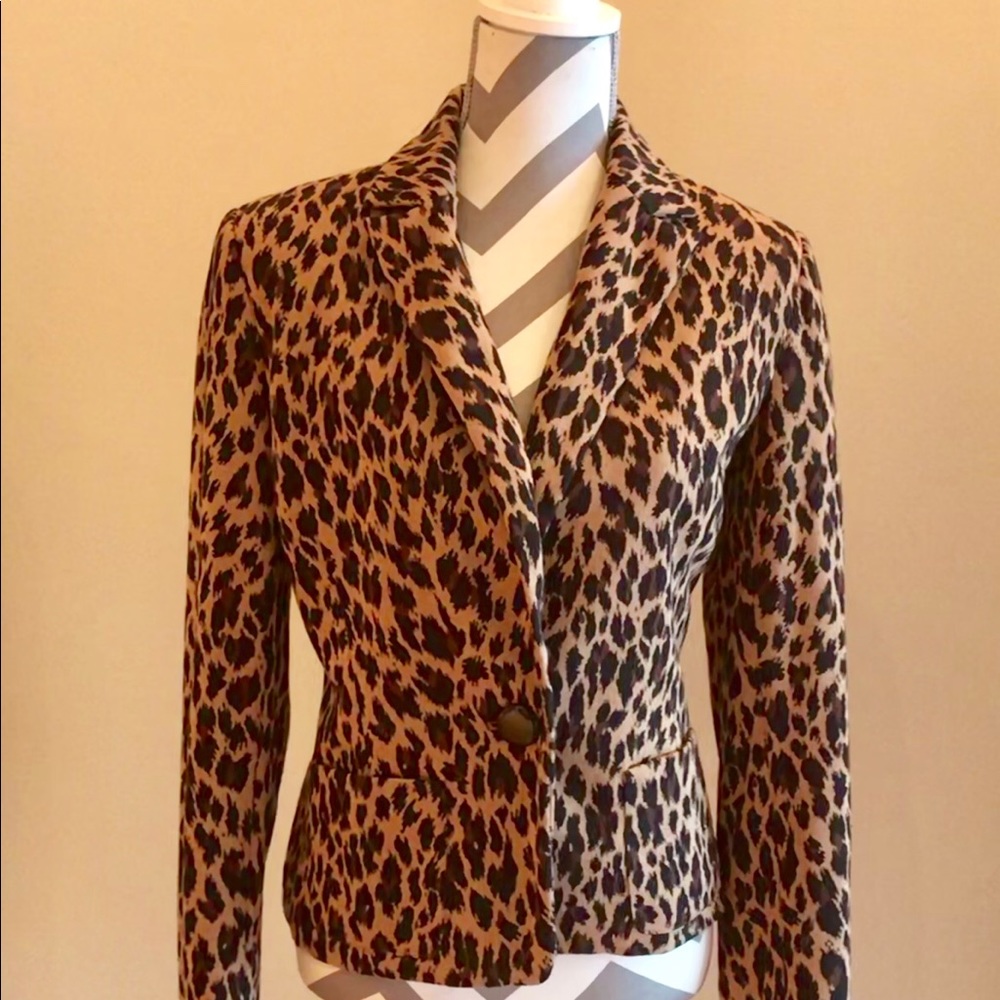 ‼️SOLD‼️Cheetah Print One-Button Blazer - Picture 2 of 5